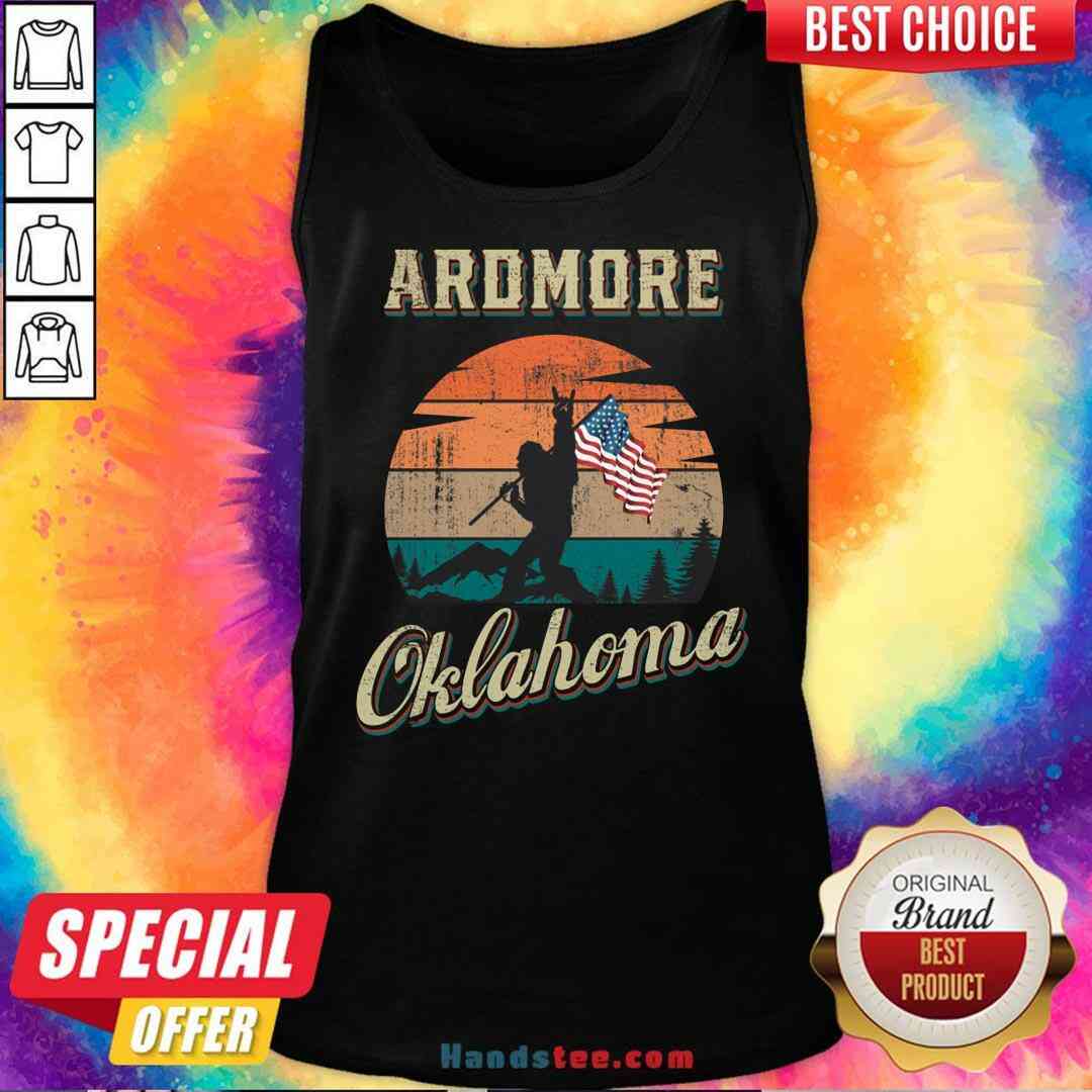 Awesome Ardmore Oklahoma Bigfoot Vintage American Flag Shirt