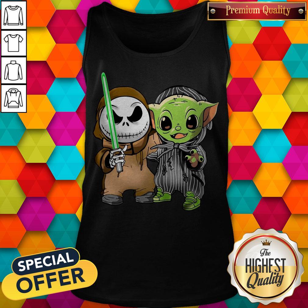 Awesome Baby Yoda And Jack Skellington Shirt