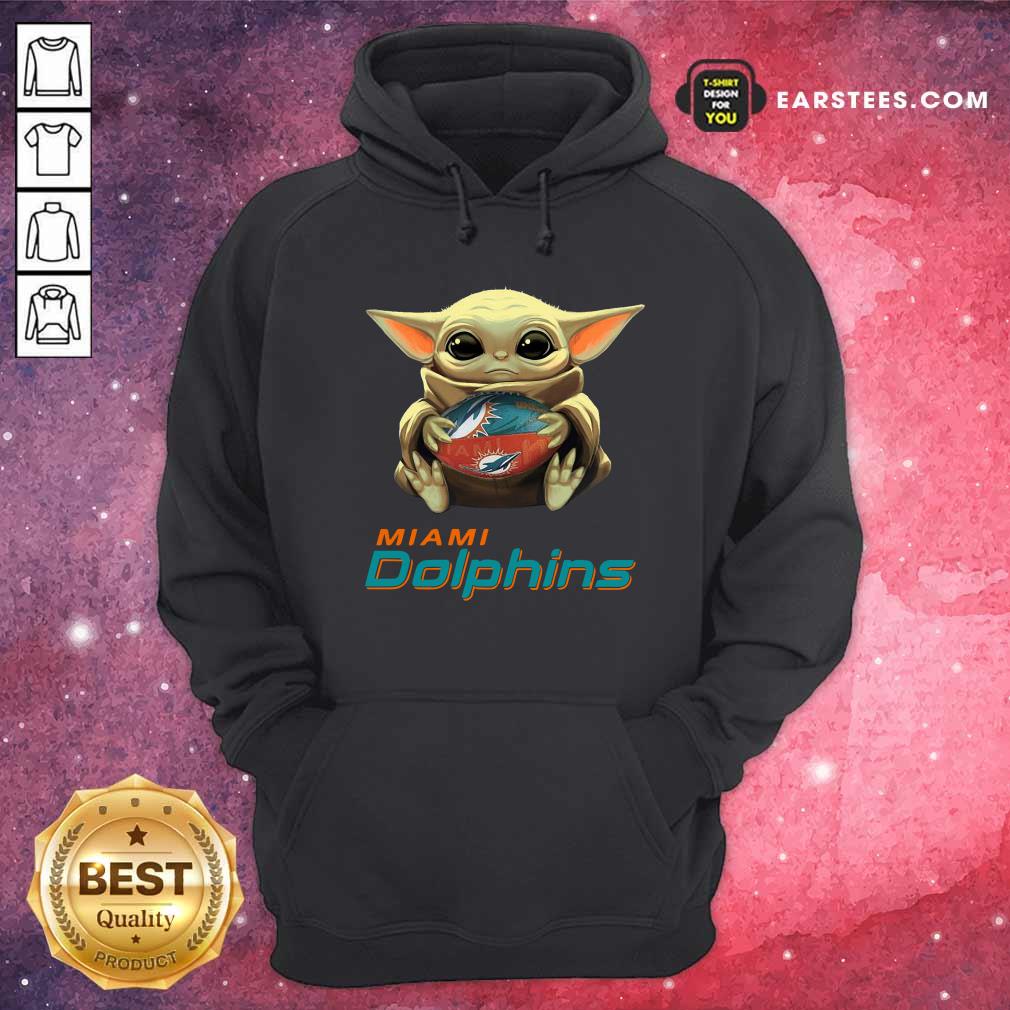 Awesome Baby Yoda Hug Miami Dolphins Football Shirt