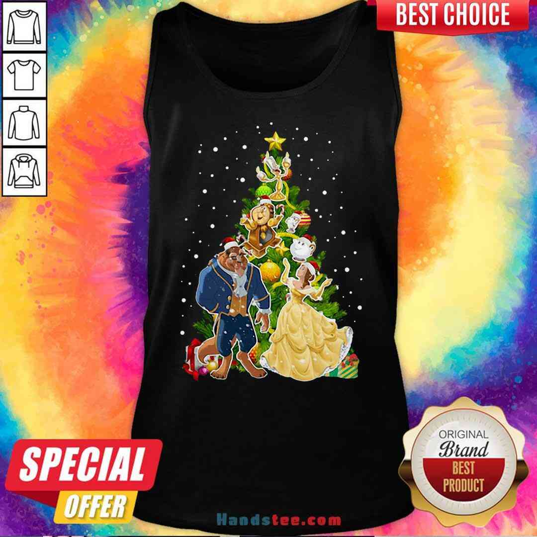 Awesome Beauty And The Beast Christmas Tree Shirt
