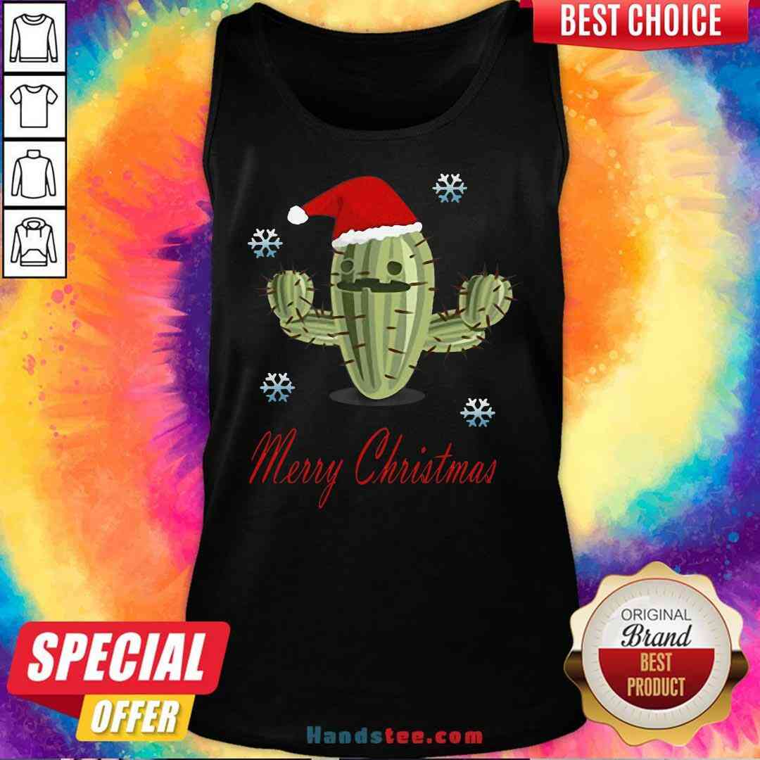 Awesome Cactus Santa Merry Christmas Succulent Plants Shirt