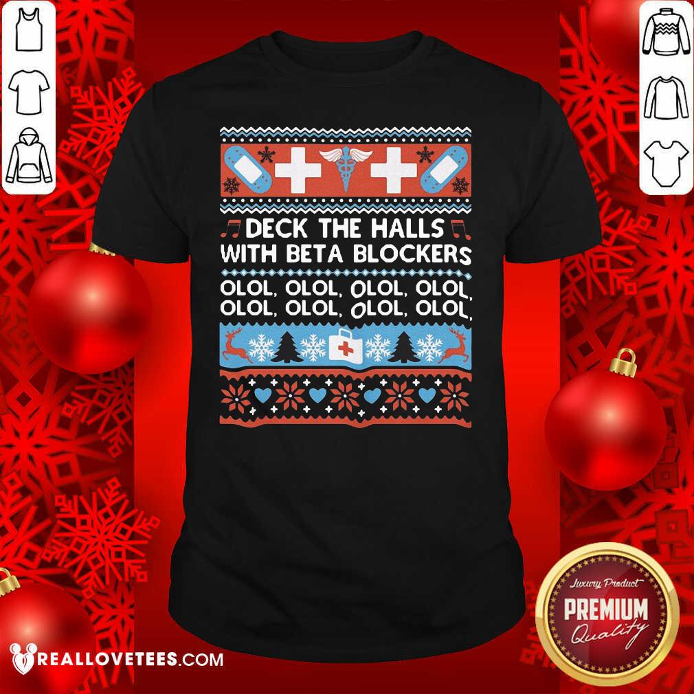Awesome Deck The Halls With Bet A Blockers Shirt