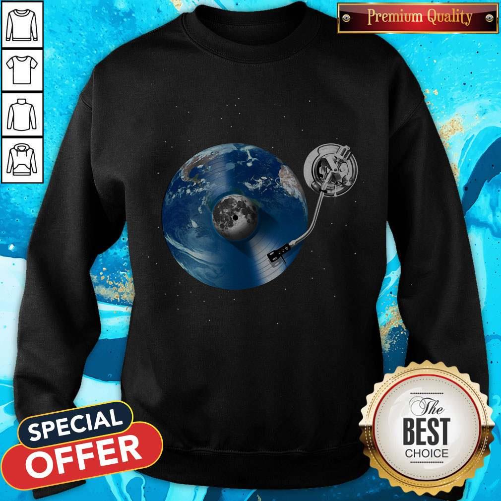 Awesome Disc Jockey Vinyl Earth Shirt