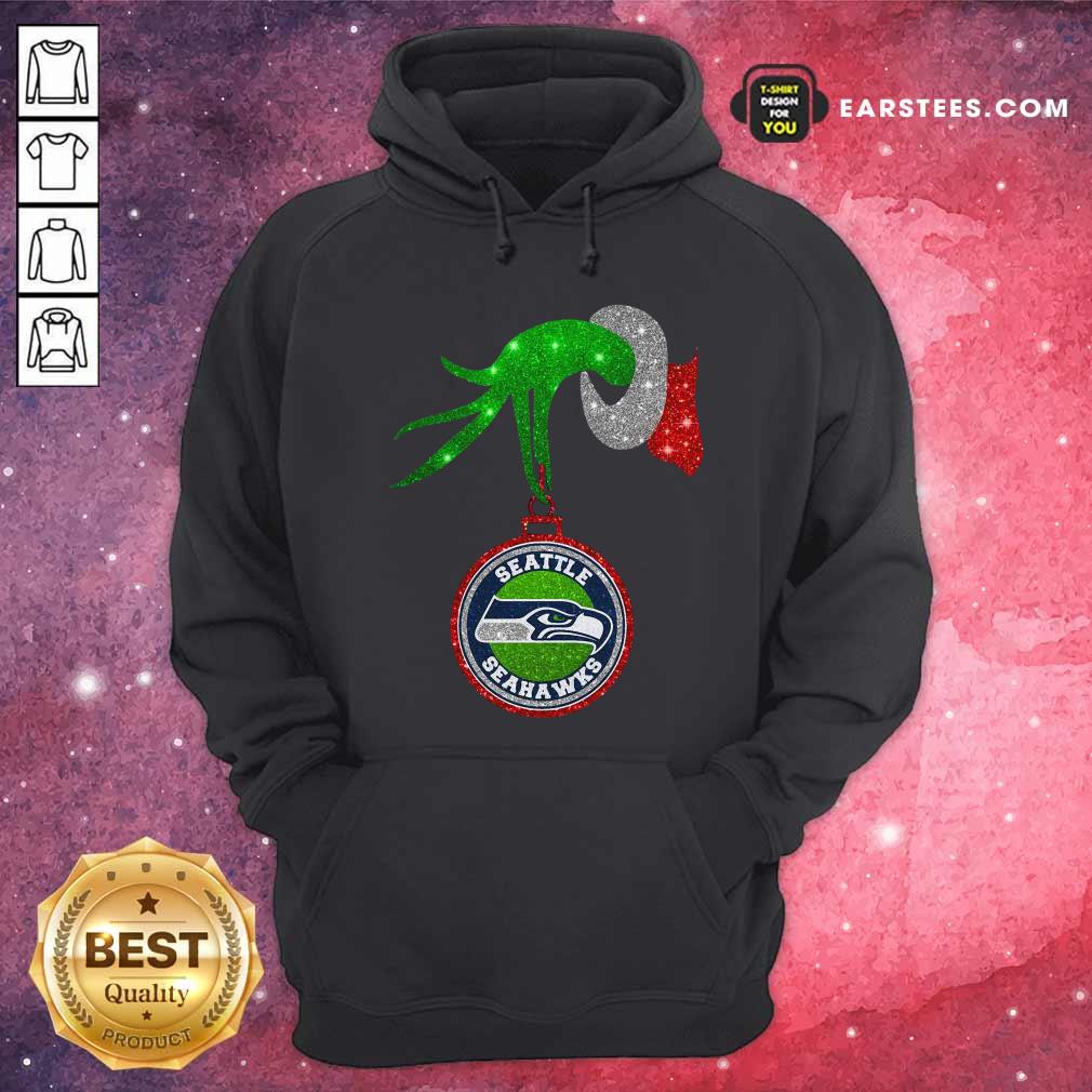 Awesome Grinch Hand Holding Seattle Seahawks Christmas Shirt