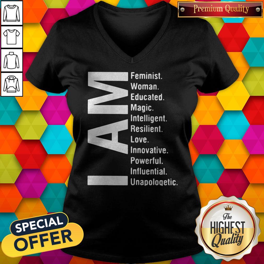 Awesome I Am Feminist Woman Educated Magic Intelligent Shirt