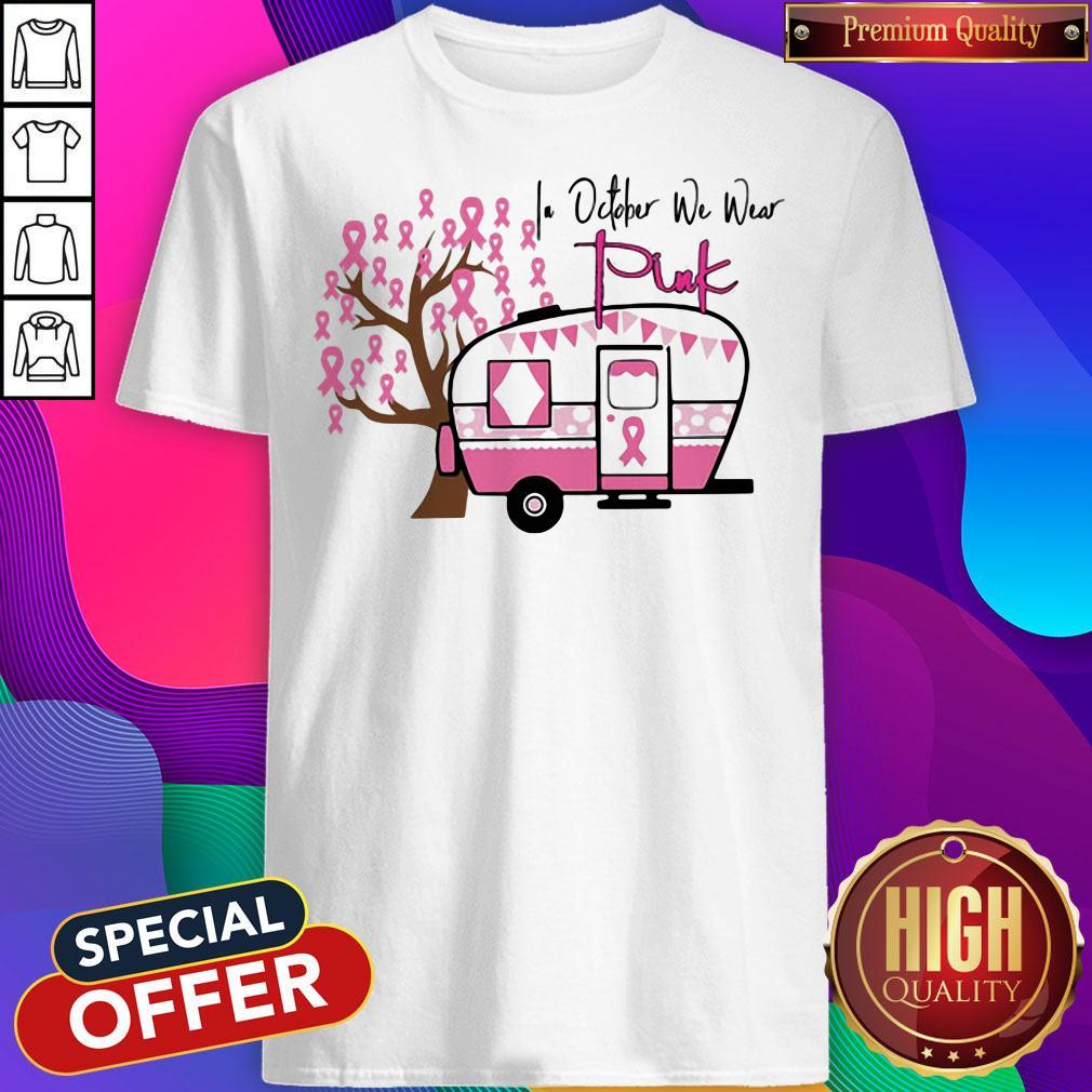 Awesome In October We Wear Pink Vans Tree Shirt