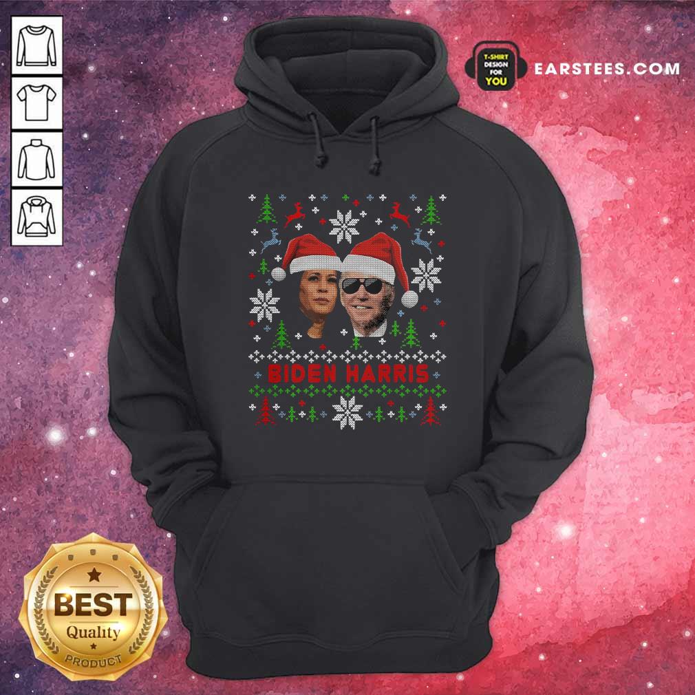 Awesome Joe Biden And Kamala Harris Wear Hat Santa Claus Merry Xmas Shirt