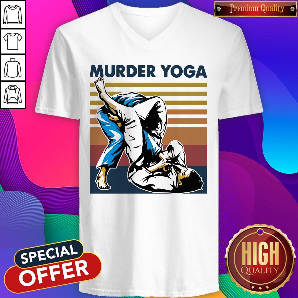 Awesome Murder Yoga Vintage Retro Shirt