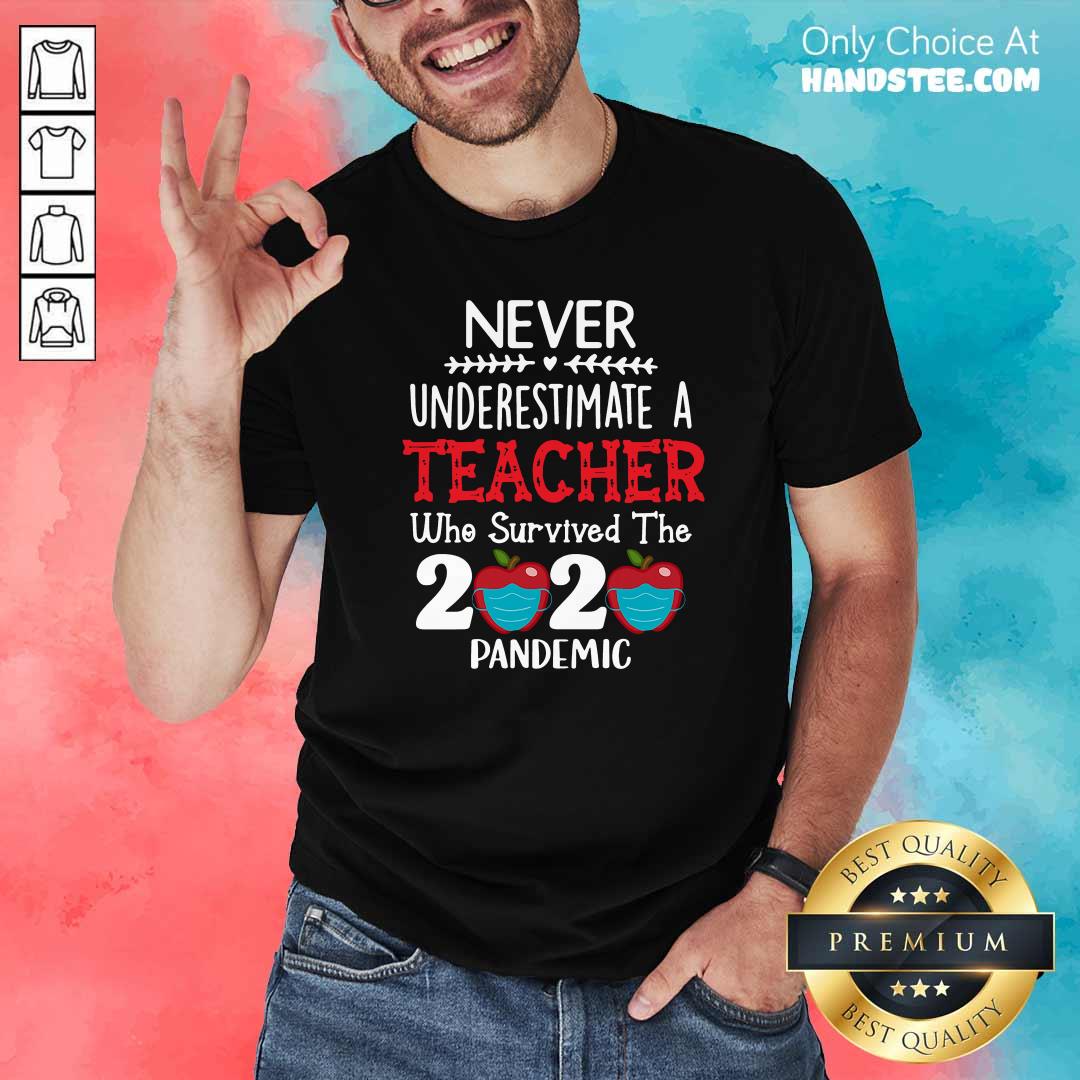 Awesome Never Underestimate A Teacher Who Survived The 2020 Pandemic Shirt