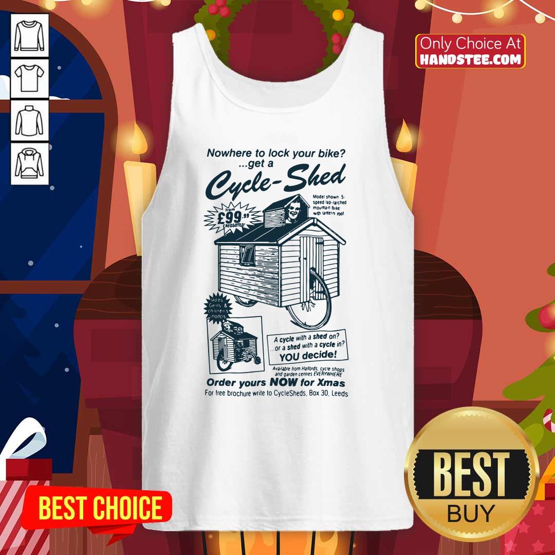 awesome-nowhere-to-lock-your-bike-get-a-cycle-shed-order-yours-now-for-xmas-tank-top.jpg