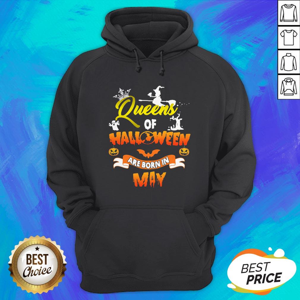 Awesome Queen Of Halloween Are Born In May Shirt