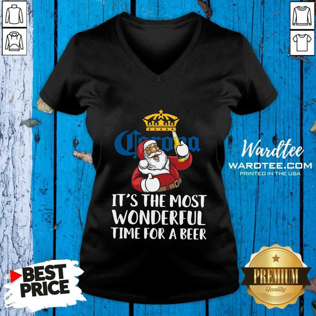 awesome-santa-claus-drink-corona-extra-its-the-most-wonderful-time-for-a-beer-christmas-v-neck.jpg