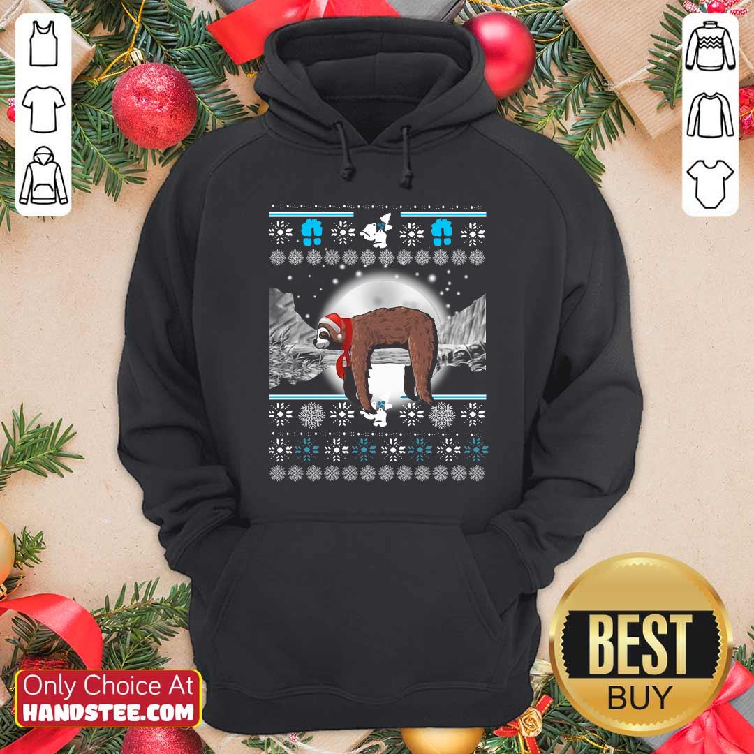 Awesome Sloth Hat Santa Sleep Ugly Christmas Shirt