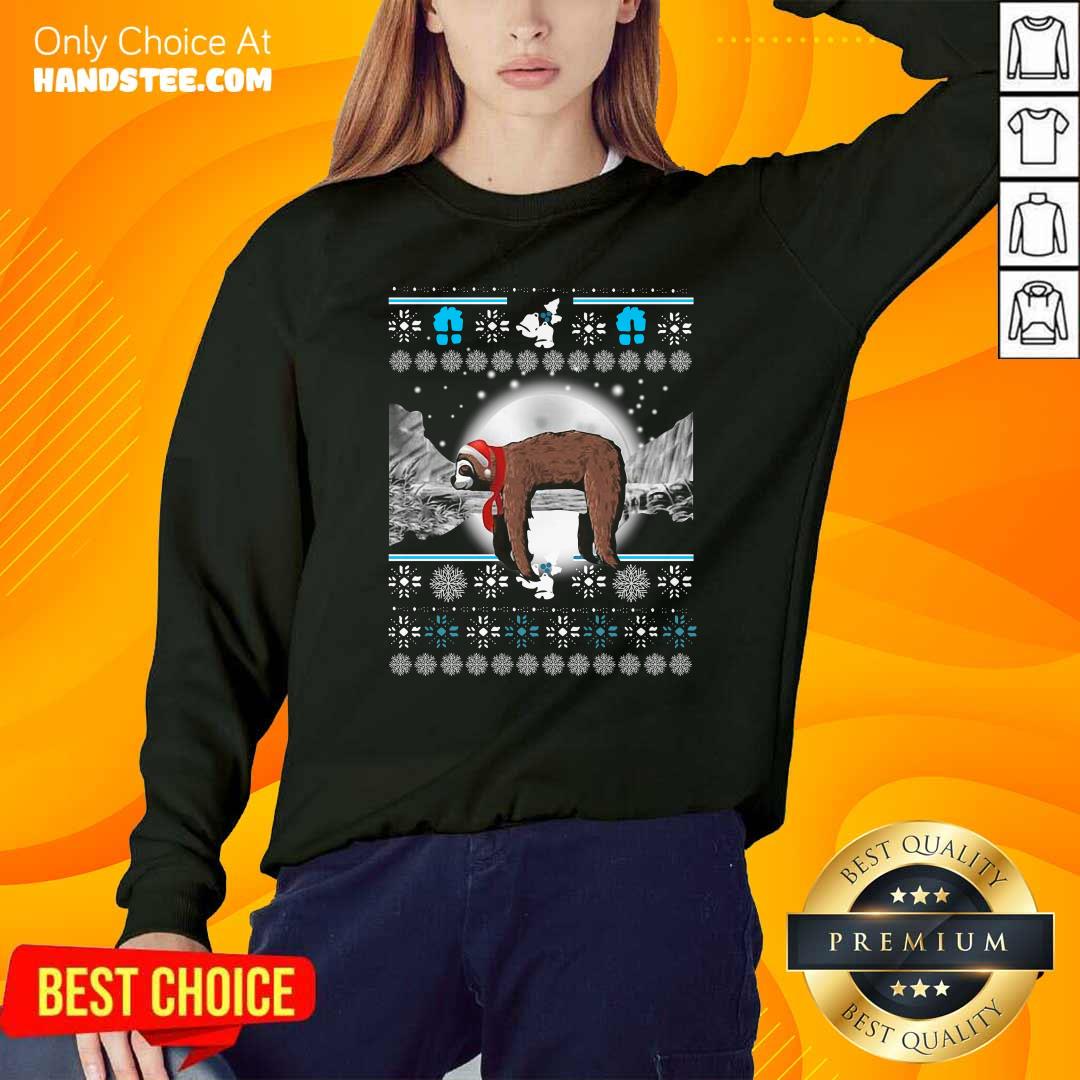 Awesome Sloth Hat Santa Sleep Ugly Christmas Shirt