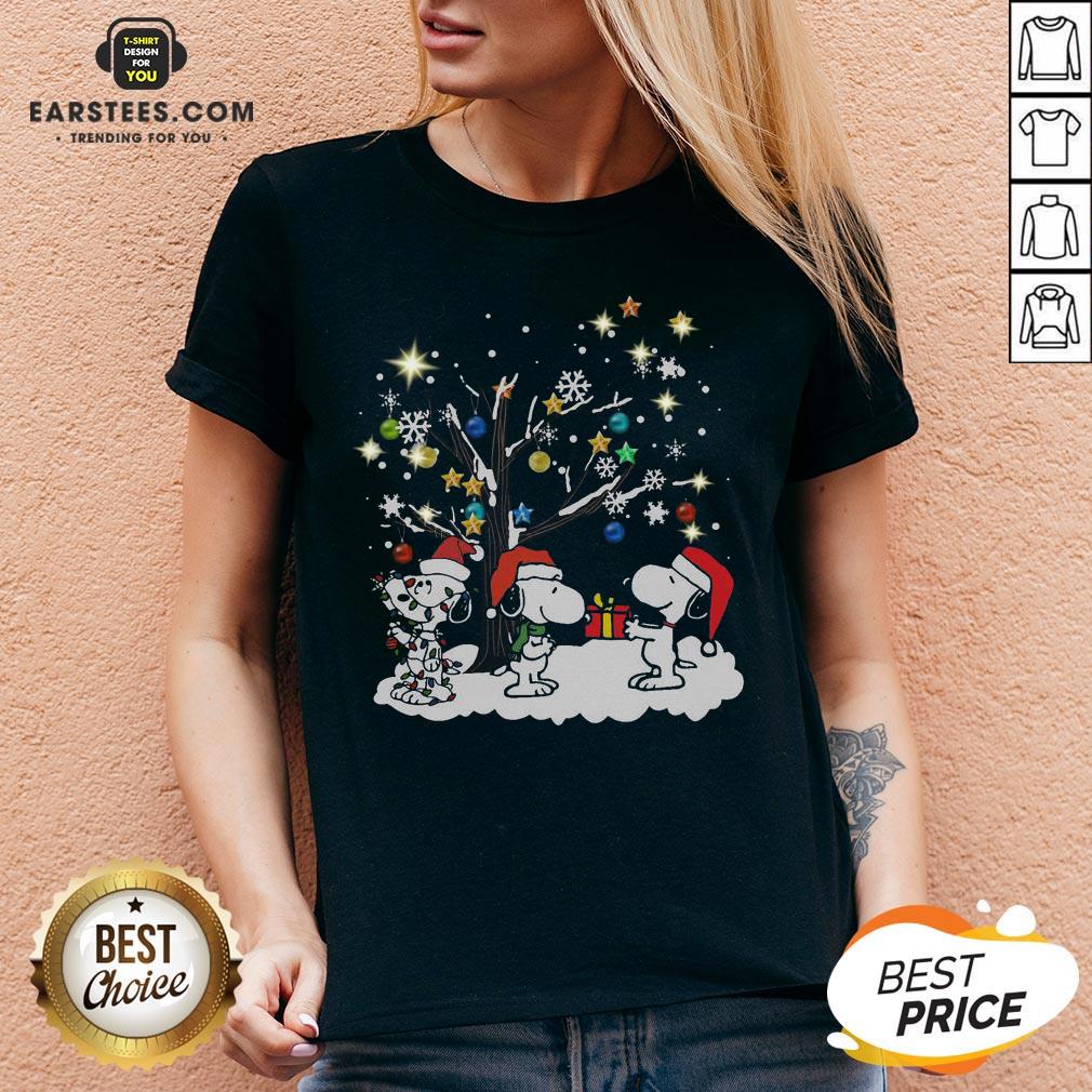 Awesome Snoopy Santa Happy Light Christmas 2020 Shirt