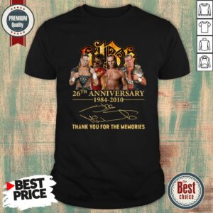 Shawn Michaels 26th Anniversary 1984 2010 Thank You For The Memories Signature Shirt