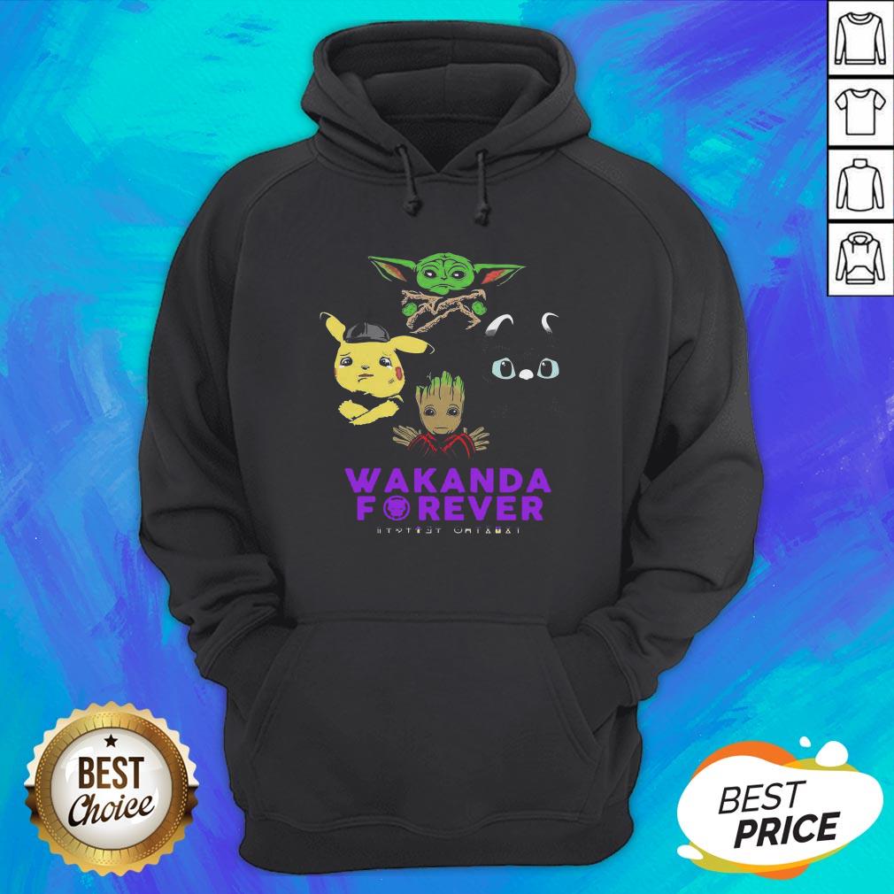 Baby Pikachu Baby Yoda Baby Night Fury Baby Groot Wakanda Forever Shirt