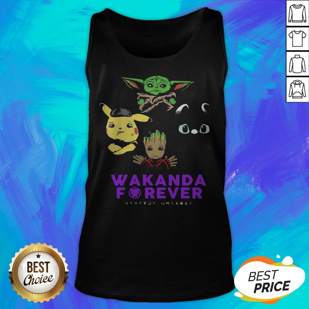 Baby Pikachu Baby Yoda Baby Night Fury Baby Groot Wakanda Forever Shirt