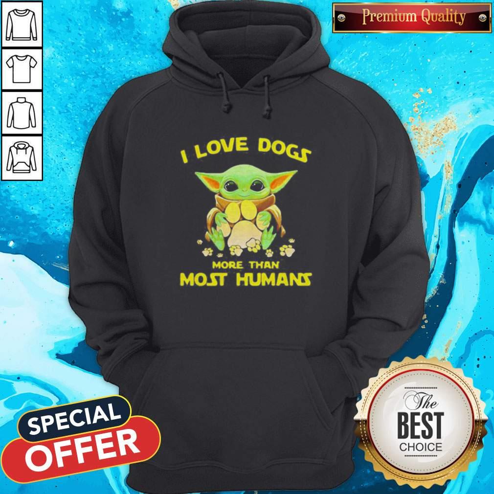 Baby Yoda I Love Paw Dogs More Than Most Humans Shirt