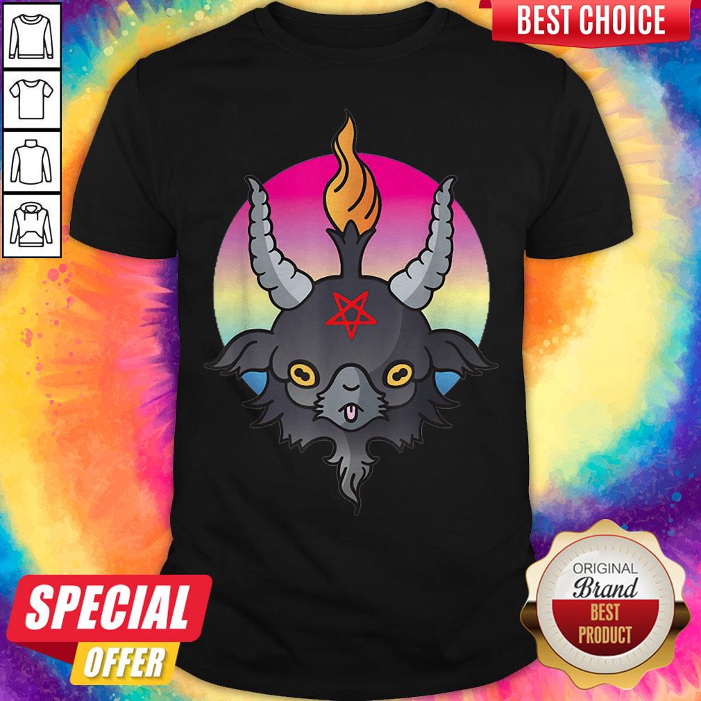 Baphomet Sacred Geometry Pentagram LGBT Pride Rainbow Shirt