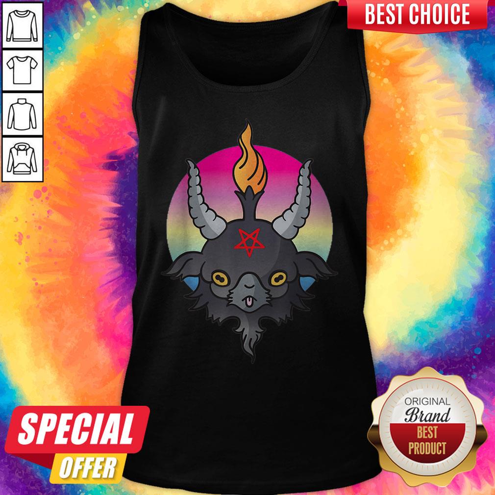 Baphomet Sacred Geometry Pentagram LGBT Pride Rainbow Shirt