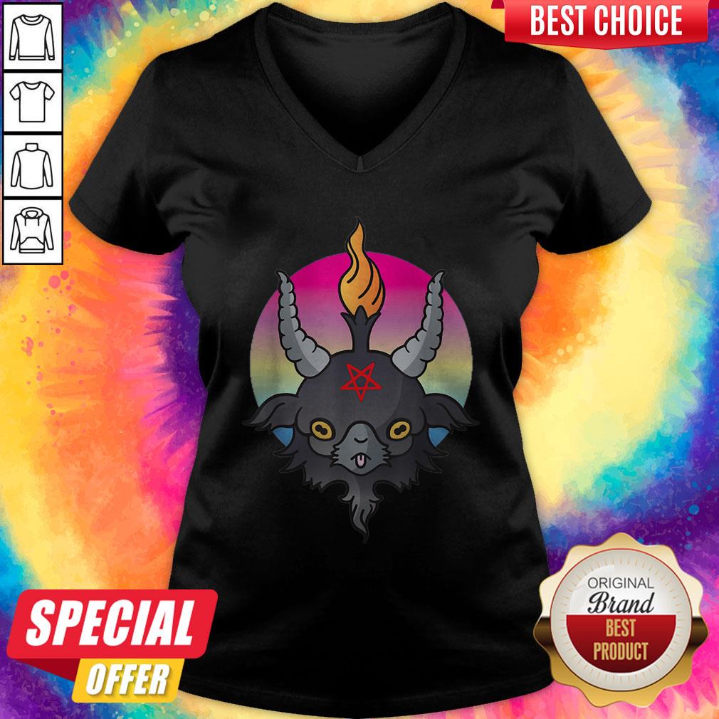 Baphomet Sacred Geometry Pentagram LGBT Pride Rainbow Shirt