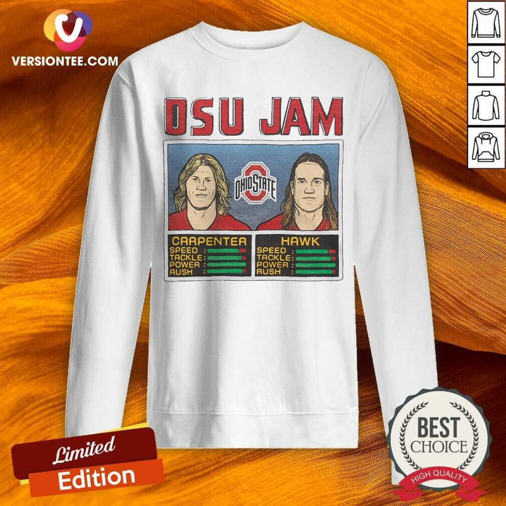 Beautiful Osu Jam Ohio State Carpenter Hawk Shirt