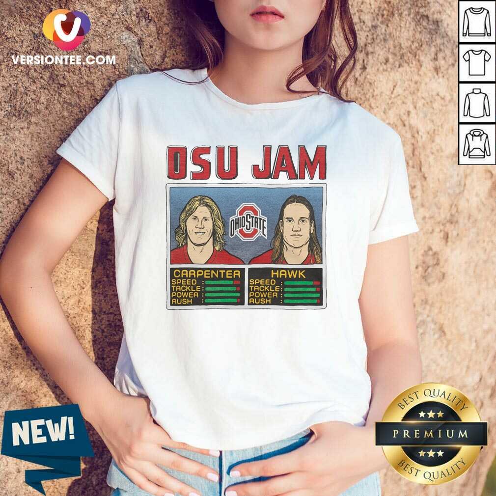 Beautiful Osu Jam Ohio State Carpenter Hawk Shirt
