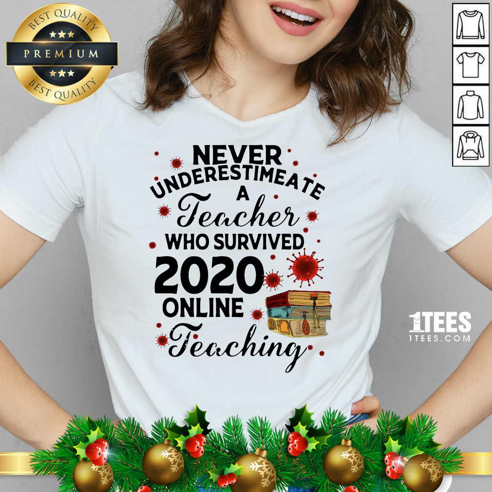 Beauty Never Underestimate A Teacher Who Survived 2020 Online Teaching Shirt