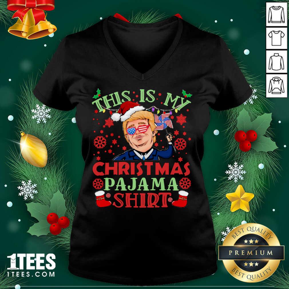 Best Donald Trump This Is My Christmas Pajama American Flag Shirt
