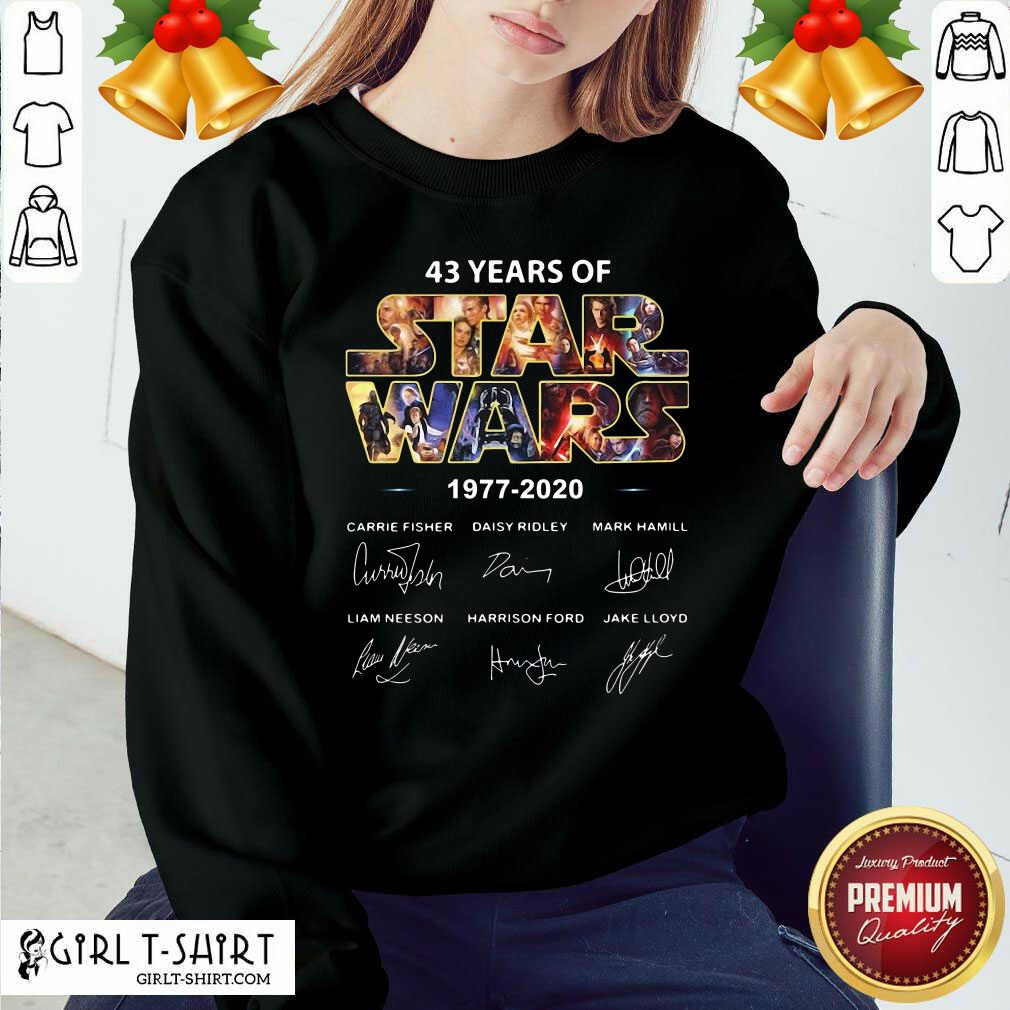 Better 43 Years Of Star Wars 1977 2020 Signatures Shirt