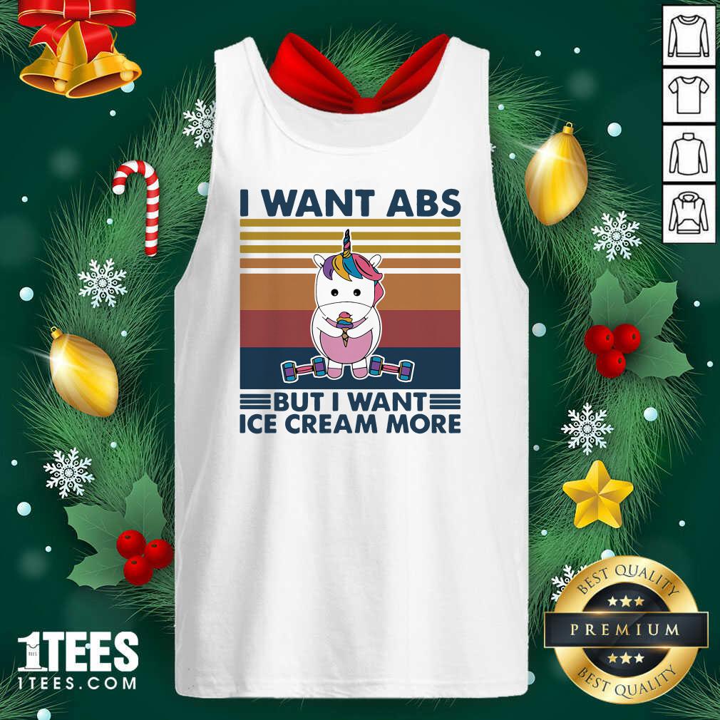 Better Unicorn I Want Abs But Want Ice Cream More Vintage Shirt