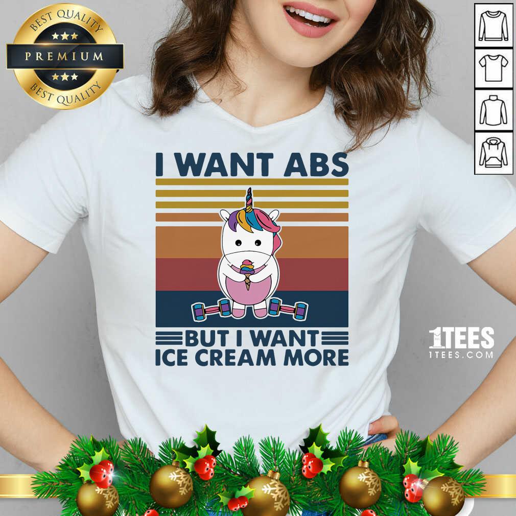 Better Unicorn I Want Abs But Want Ice Cream More Vintage Shirt