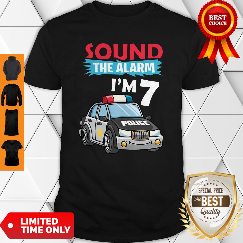 Birthday Boy 7 Years Old Police Car Policeman Cop Shirt