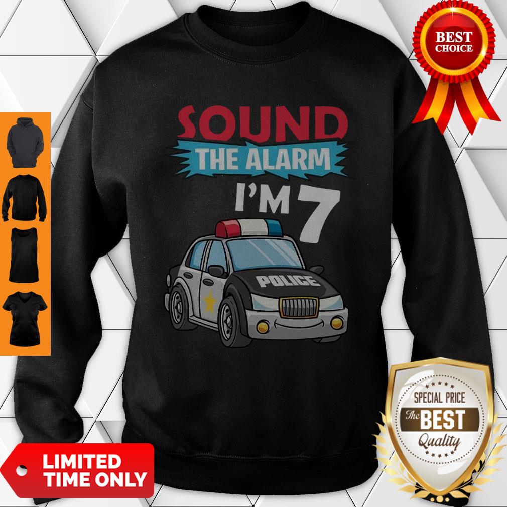 Birthday Boy 7 Years Old Police Car Policeman Cop Shirt