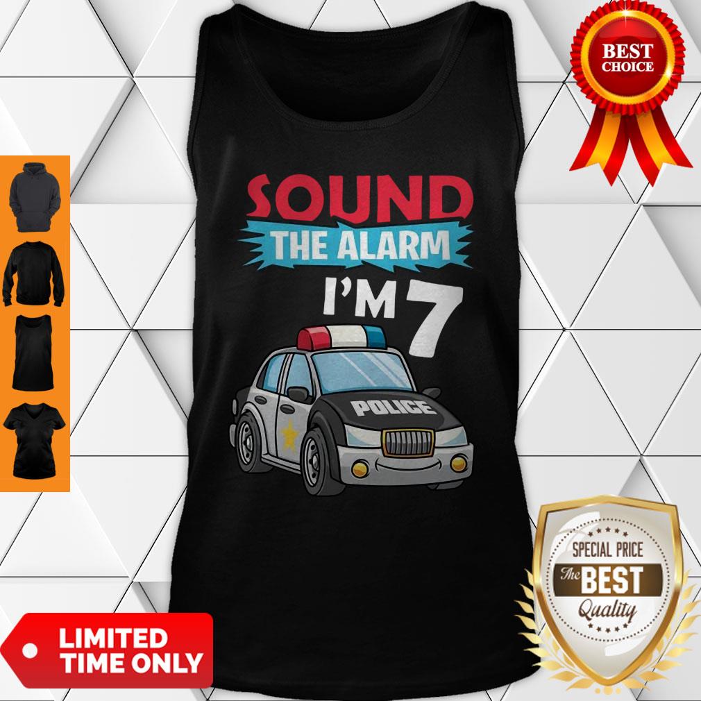 Birthday Boy 7 Years Old Police Car Policeman Cop Shirt