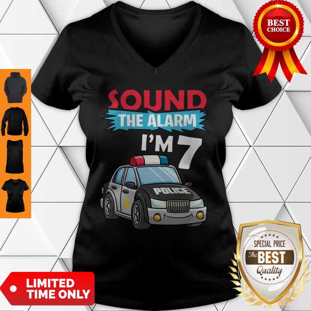 Birthday Boy 7 Years Old Police Car Policeman Cop Shirt