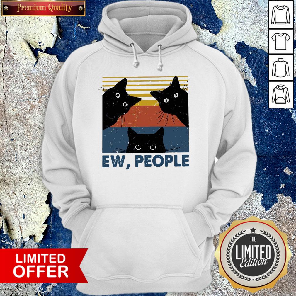 Black Cat Ew People Vintage Retro Shirt