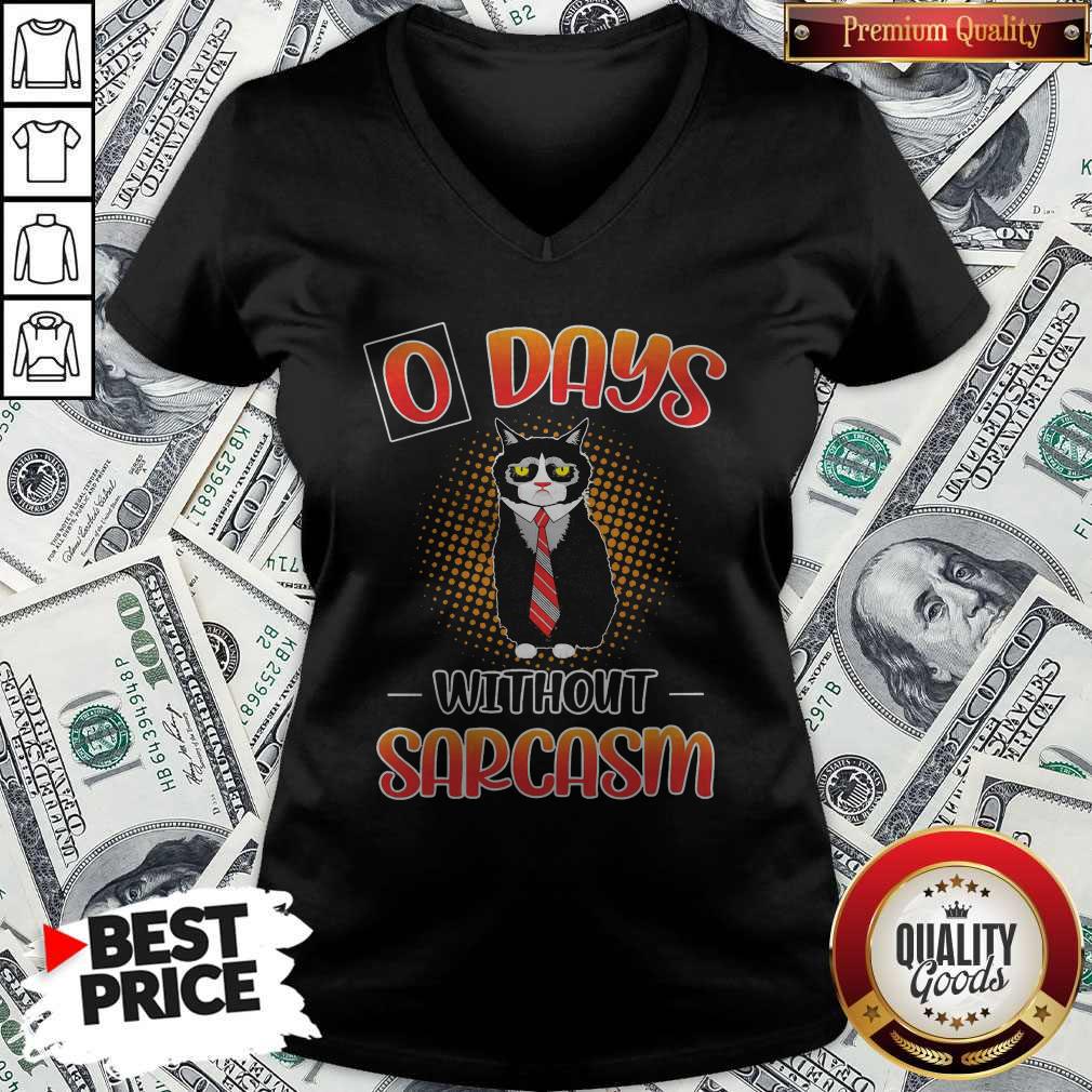 Black Cat O Days Without Sarcasm Shirt