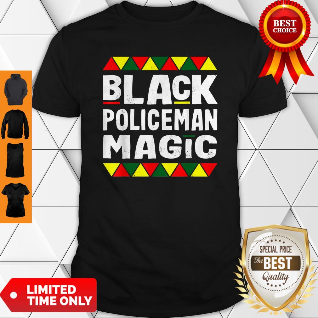 Black Policeman Magic Black History Month Africa Pride Shirt