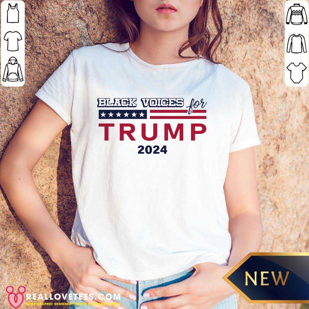 Black Voice For Trump 2024 American Flag Shirt