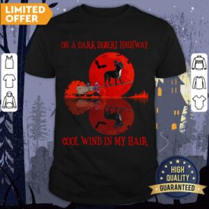 Bull On A Dark Desert Highway Cool Wind In My Hair Halloween Shirt