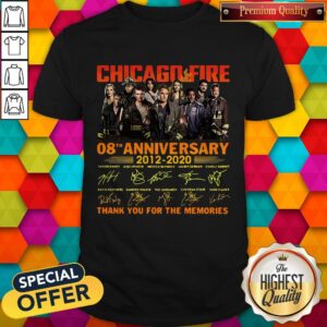 Chicago Fire 08th Anniversary 2012 2020 Thank You For The Memories Signatures Shirt