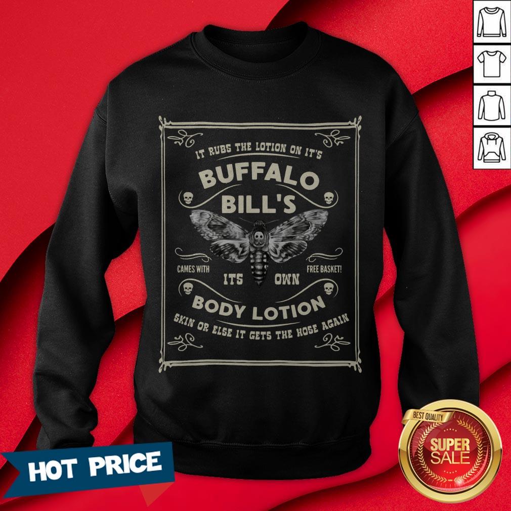 Buffalo Bill Goth Body Lotion Deaths Head Moth Horror Shirt