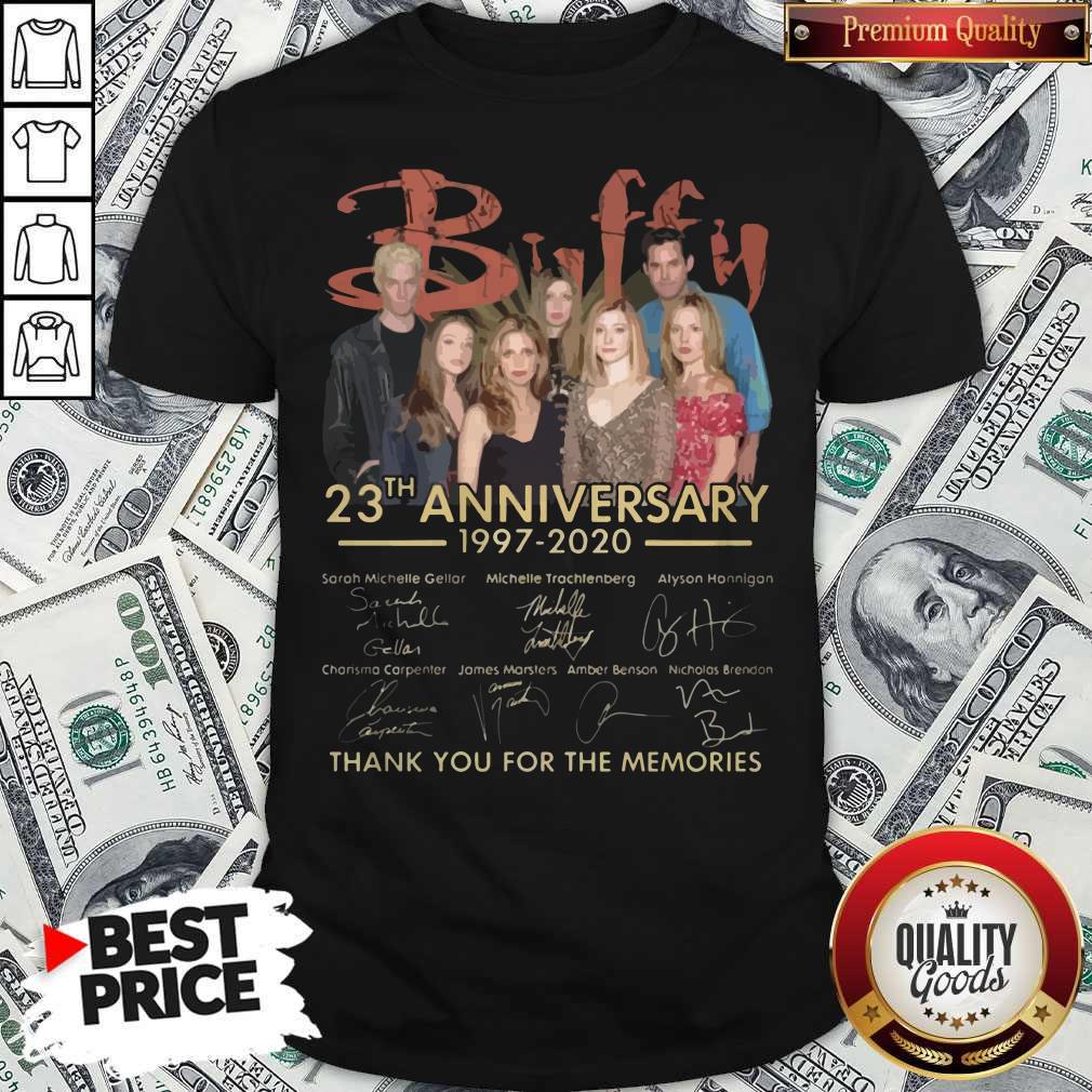 Buffy 23th Anniversary 1997 2020 Thank You For The Memories Signatures Shirt