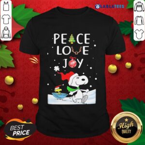 Happy Snoopy And Woodstock Peace Love Joy Christmas 2020 Shirt