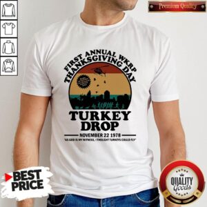First Annual Wkrp Thanksgiving Day Turkey Drop November 22 1978 Vintage Shirt