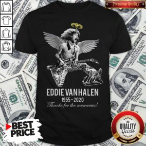 Eddie Van Halen Angle 1955 2020 Signature Thanks For The Memories Shirt