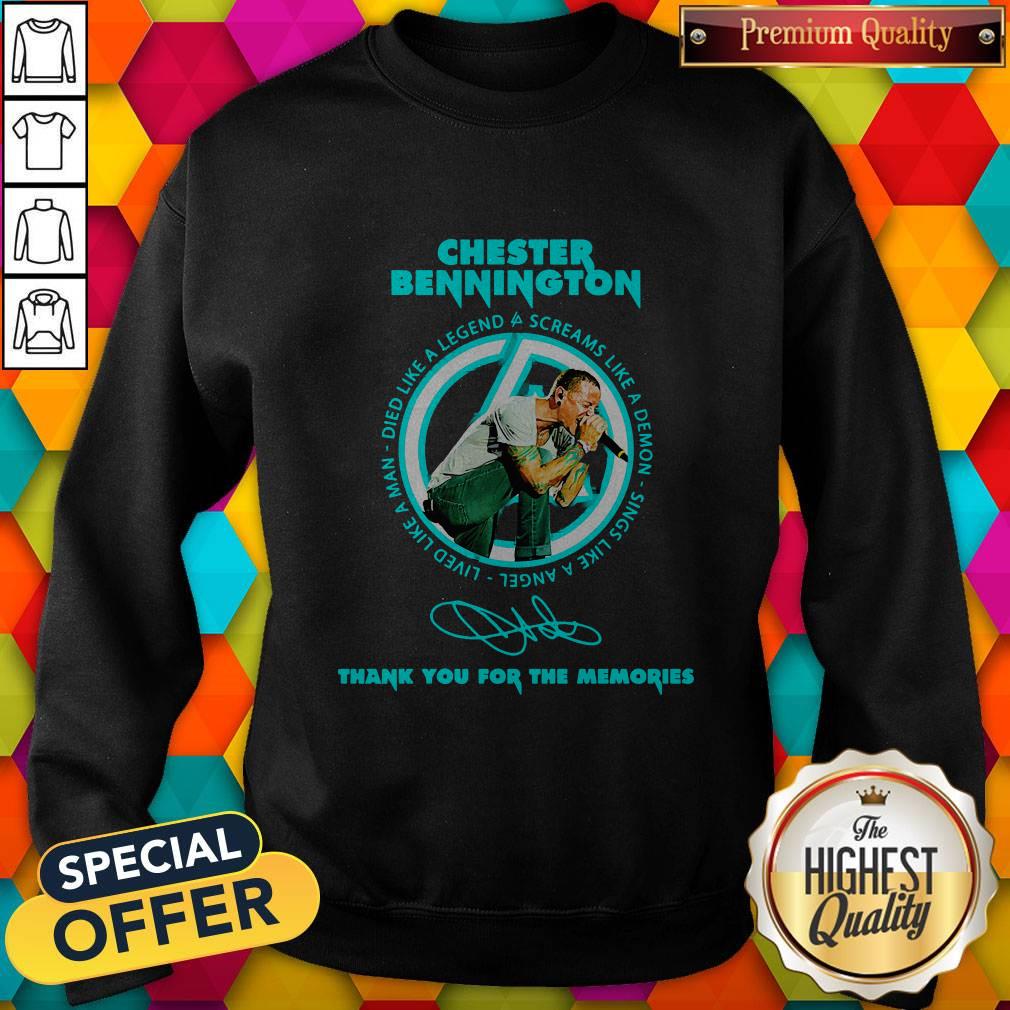 Chester Bennington Thank You For The Memories Signature Shirt