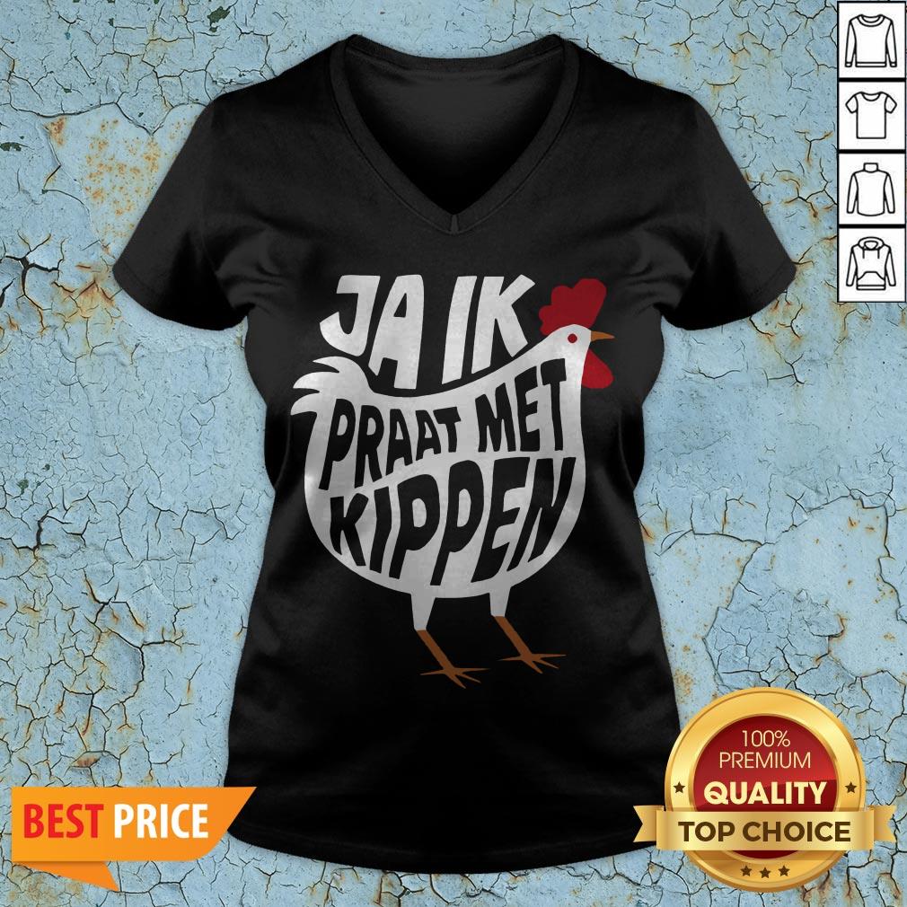 Chicken Ja Ik Praat Met Kippen Vintage Retro T-Shirt